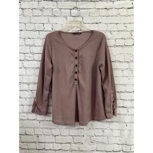 Bloom Chic 12 Womens Stretchy Blouse With Buttons